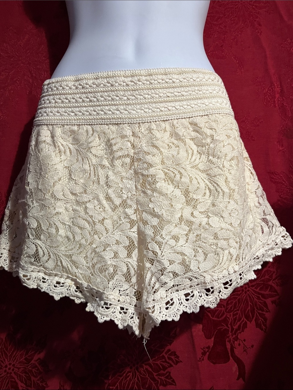 Ambiance Cream Elastic Waist Shorts